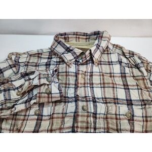 Outdoor Life Plaid Flannel Shirt Button Up Long Sleeve Mens  Small